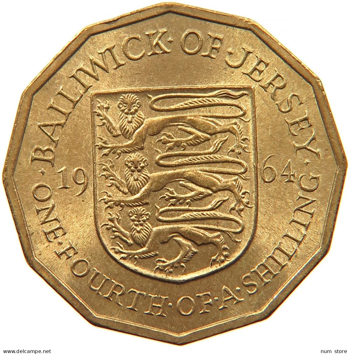 JERSEY 1/4 SHILLING 1964 #s089 0015 - Jersey