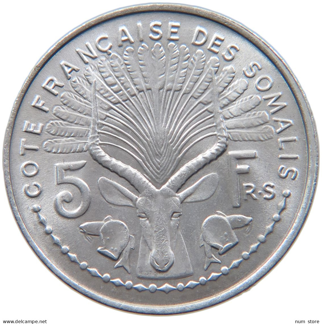 SOMALIA 5 FRANCS 1965 #s090 0009 - Somalia