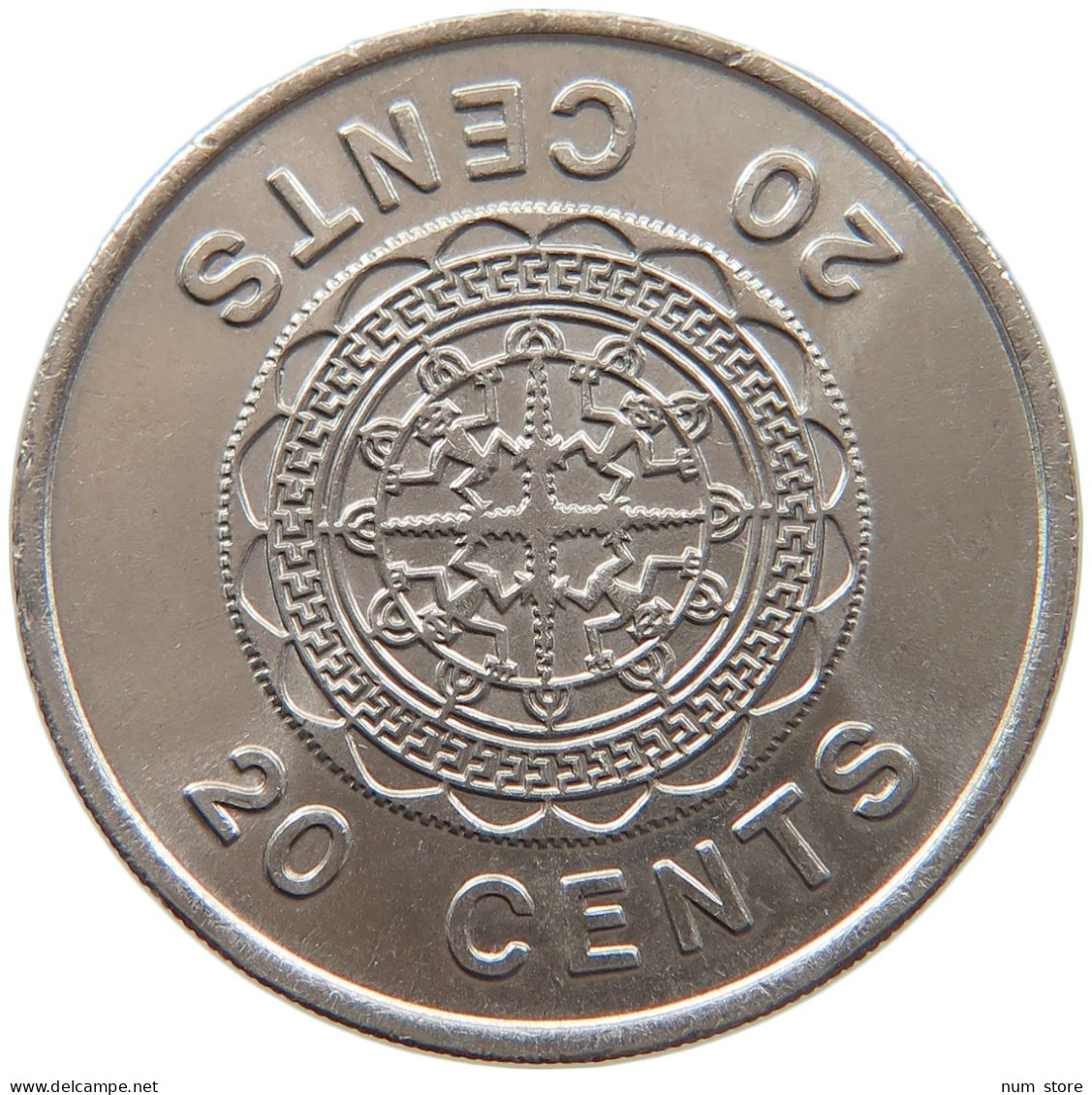 SOLOMON ISLANDS 20 CENTS 1977 #s092 0131 - Salomon