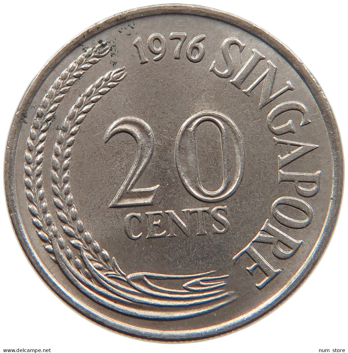 SINGAPORE 20 CENTS 1976 #s092 0323 - Singapour