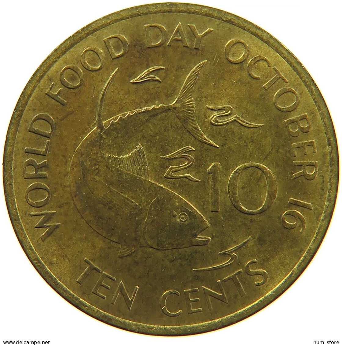 SEYCHELLES 10 CENTS 1981 #s095 0633 - Seychelles