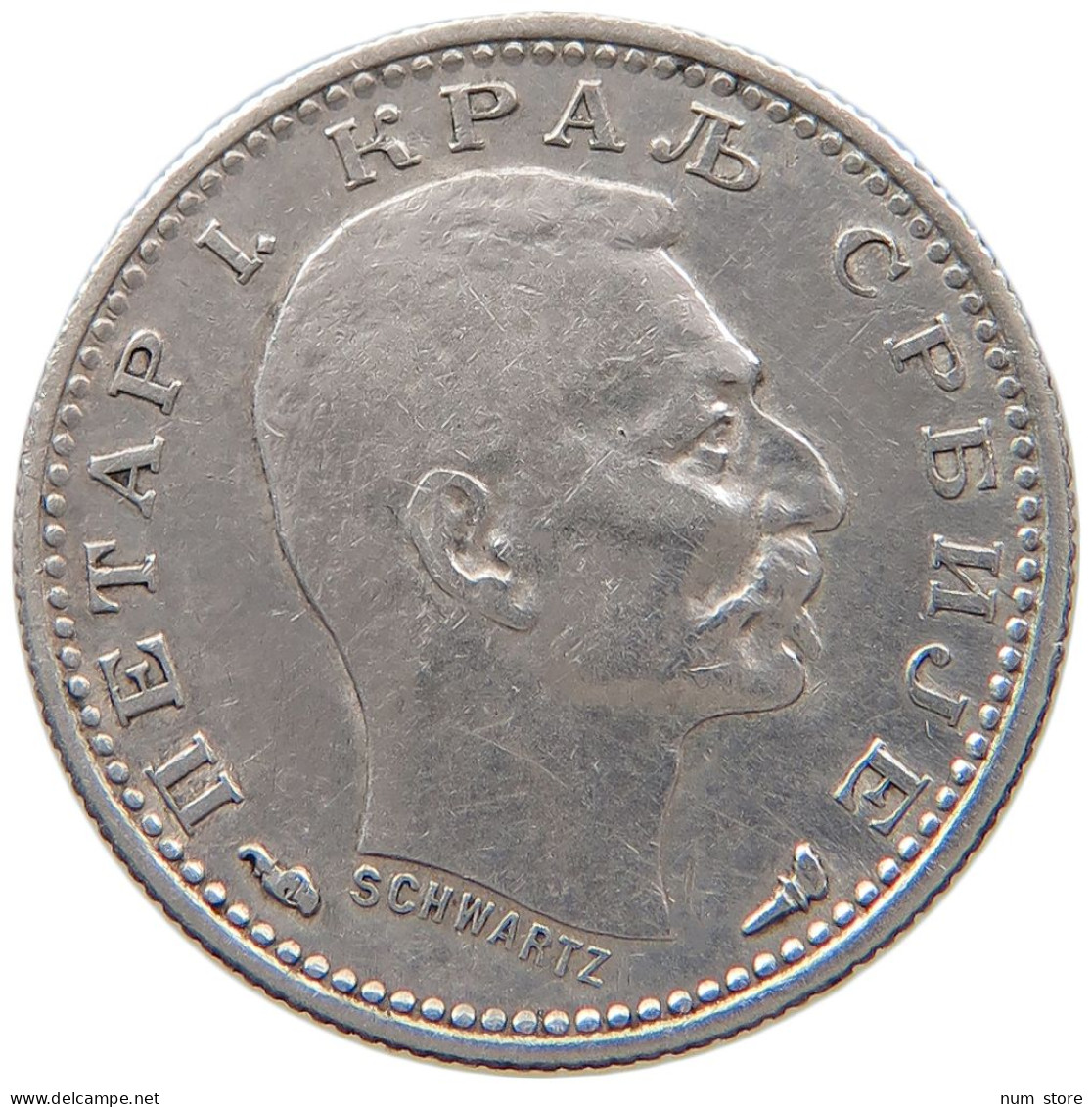 SERBIA 50 PARA 1915 Peter I. 1903-1918 #s100 0865 - Serbia