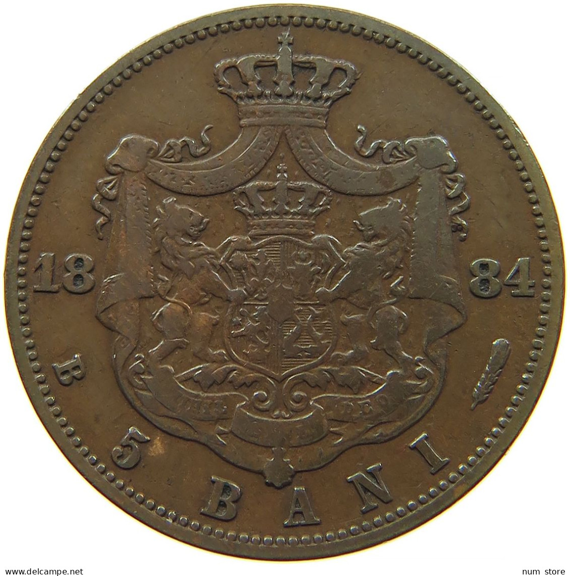 ROMANIA 5 BANI 1884 B #s098 0327 - Roumanie