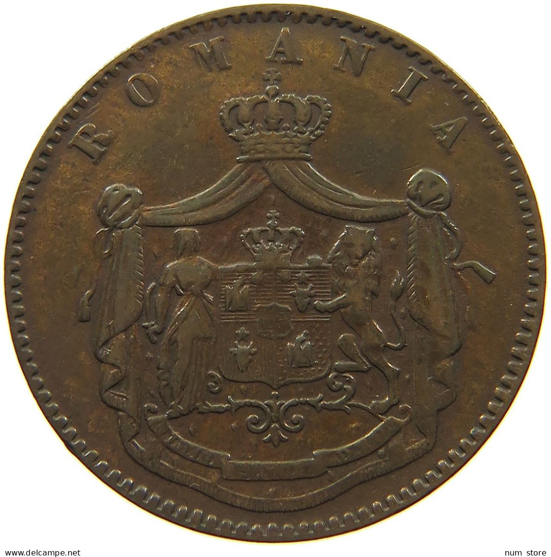 ROMANIA 5 BANI 1867 HEATON #s098 0309 - Rumania