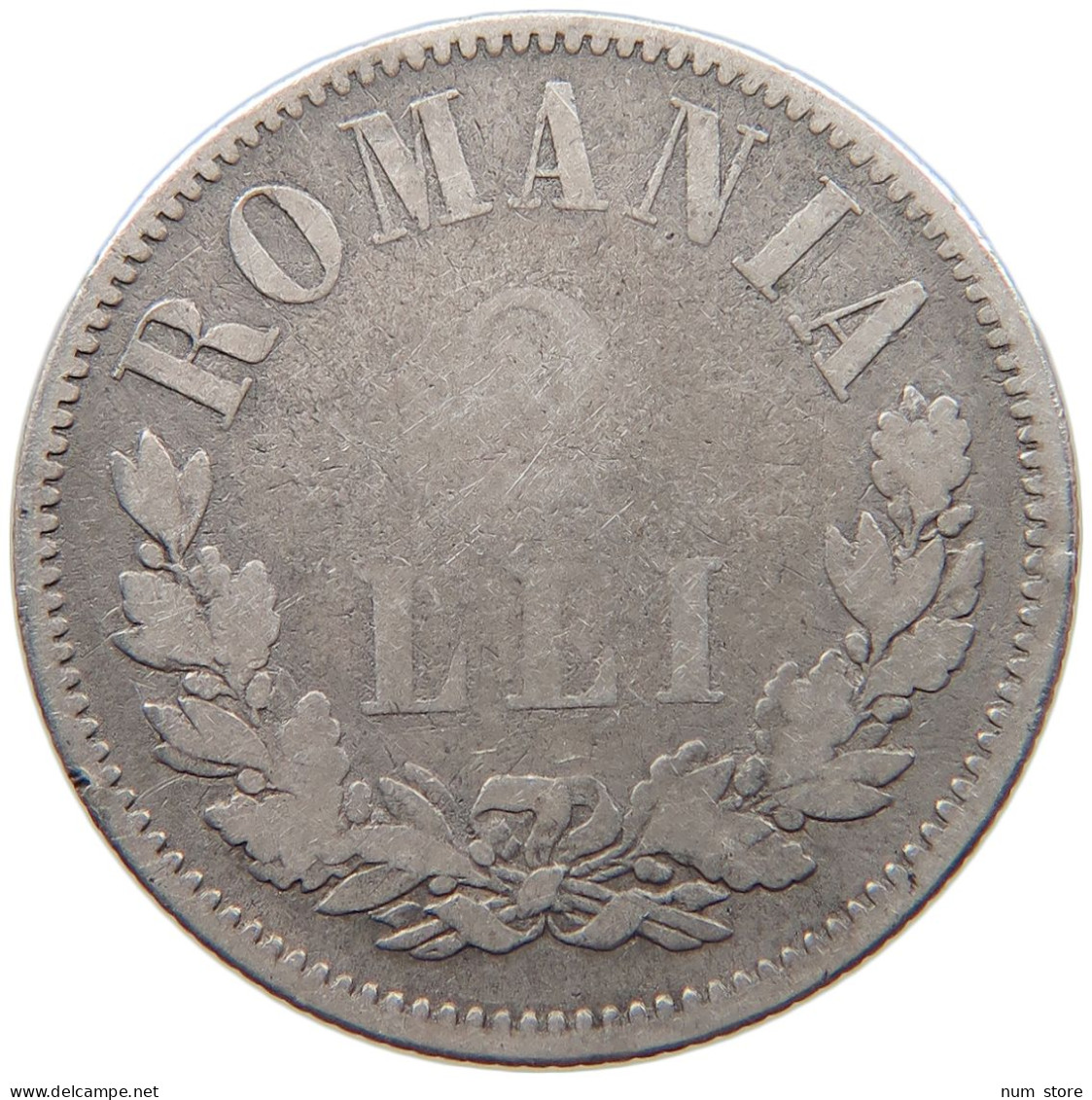 ROMANIA 2 LEI 1872 #s099 0065 - Rumänien