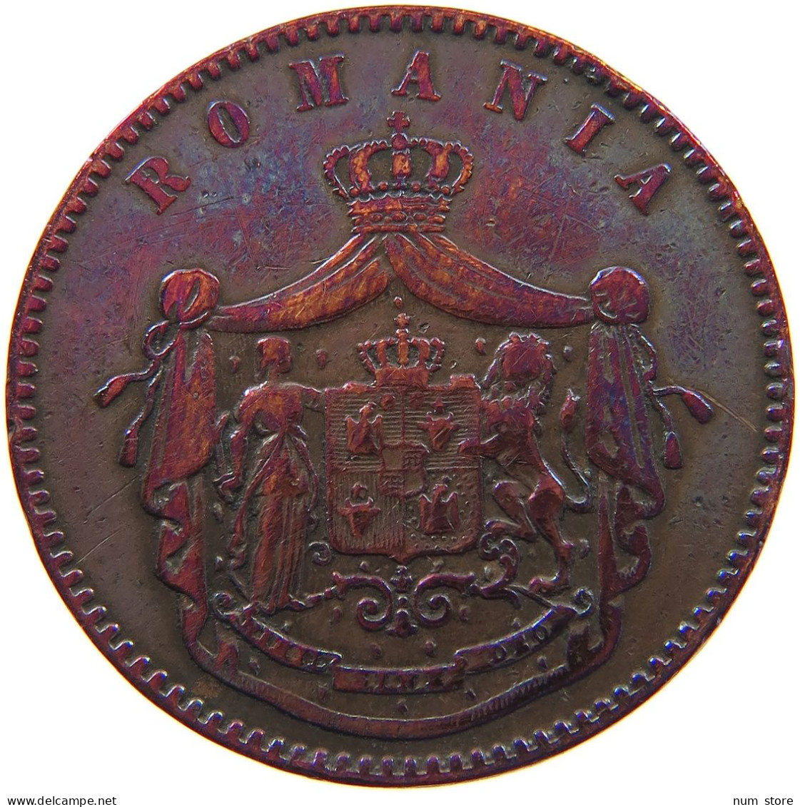 ROMANIA 10 BANI 1867 Watt & Co #s097 0137 - Romania