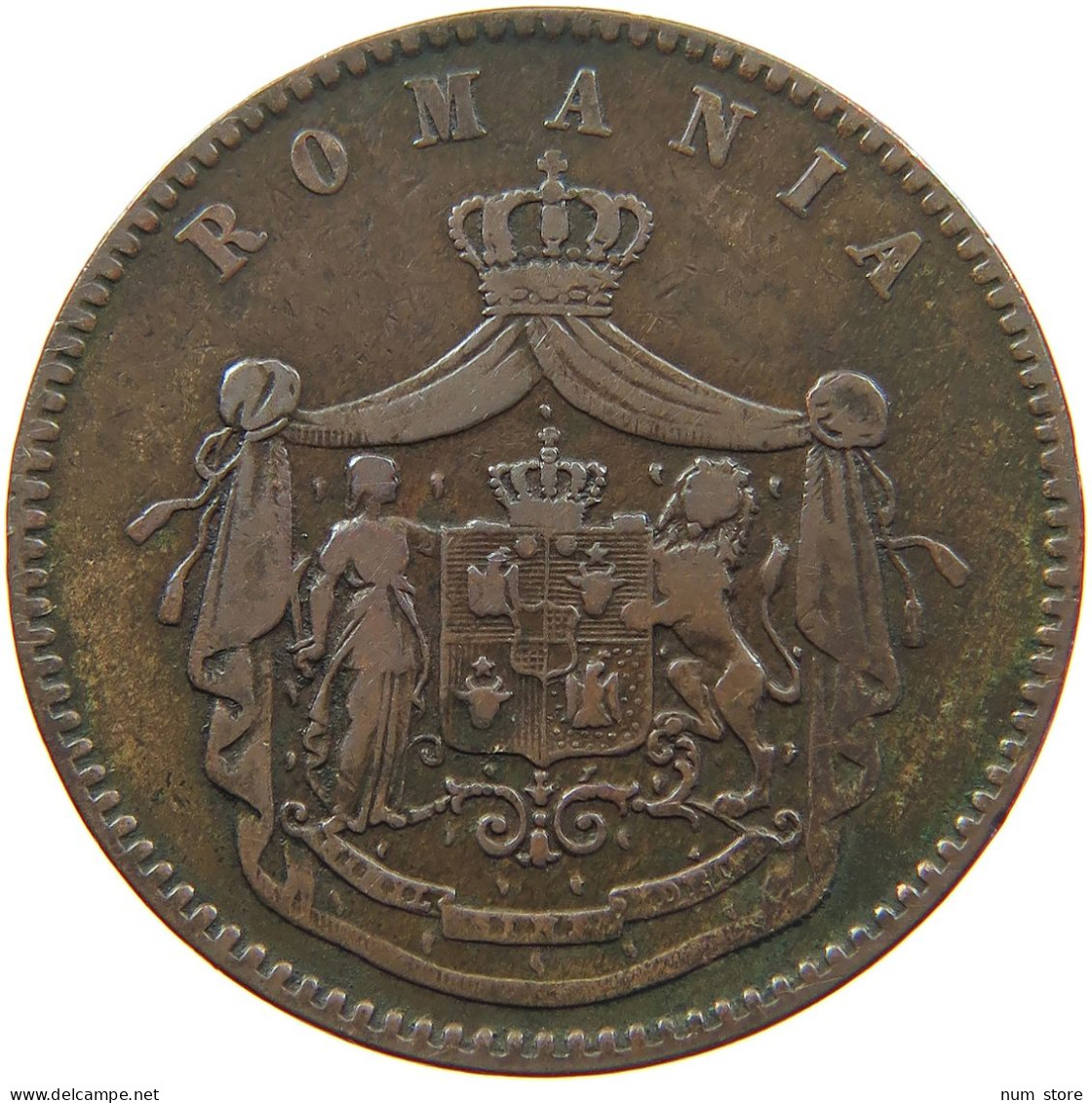 ROMANIA 10 BANI 1867 Watt & Co #s097 0135 - Romania