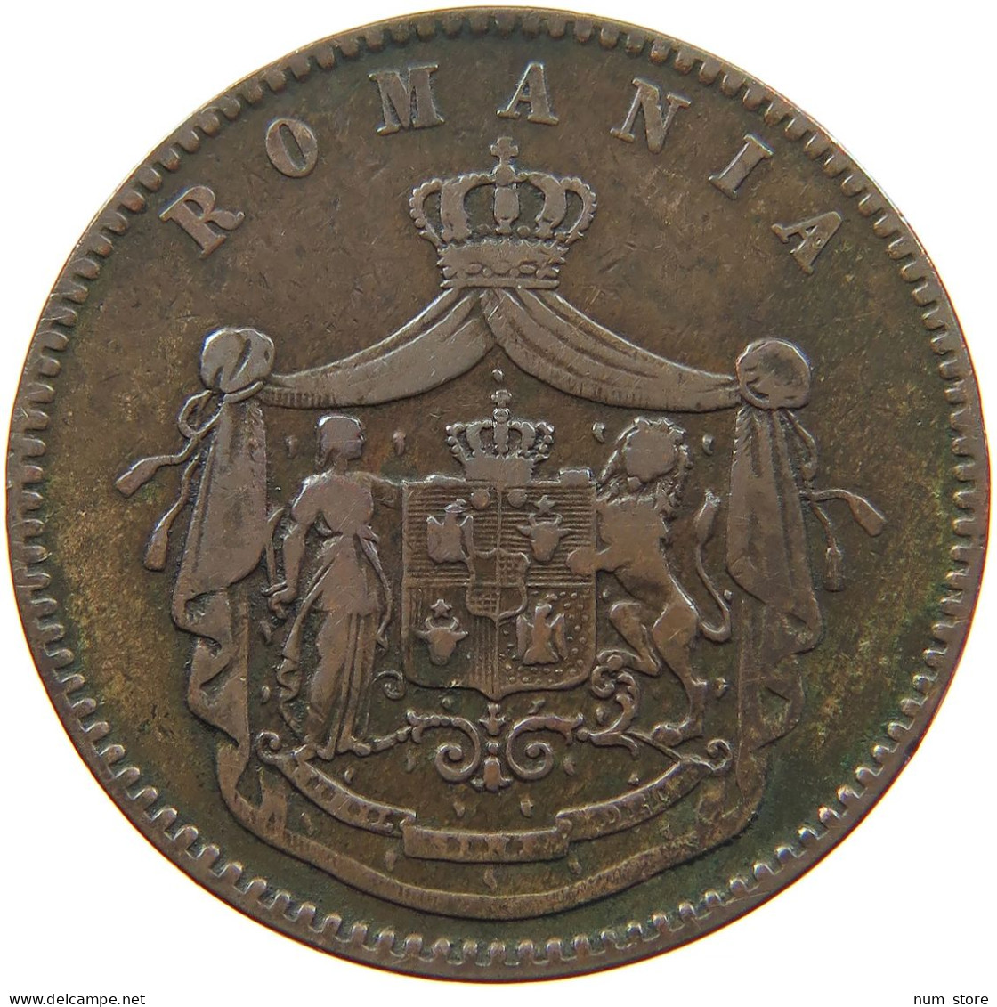 ROMANIA 10 BANI 1867 Watt & Co #s097 0135 - Roumanie