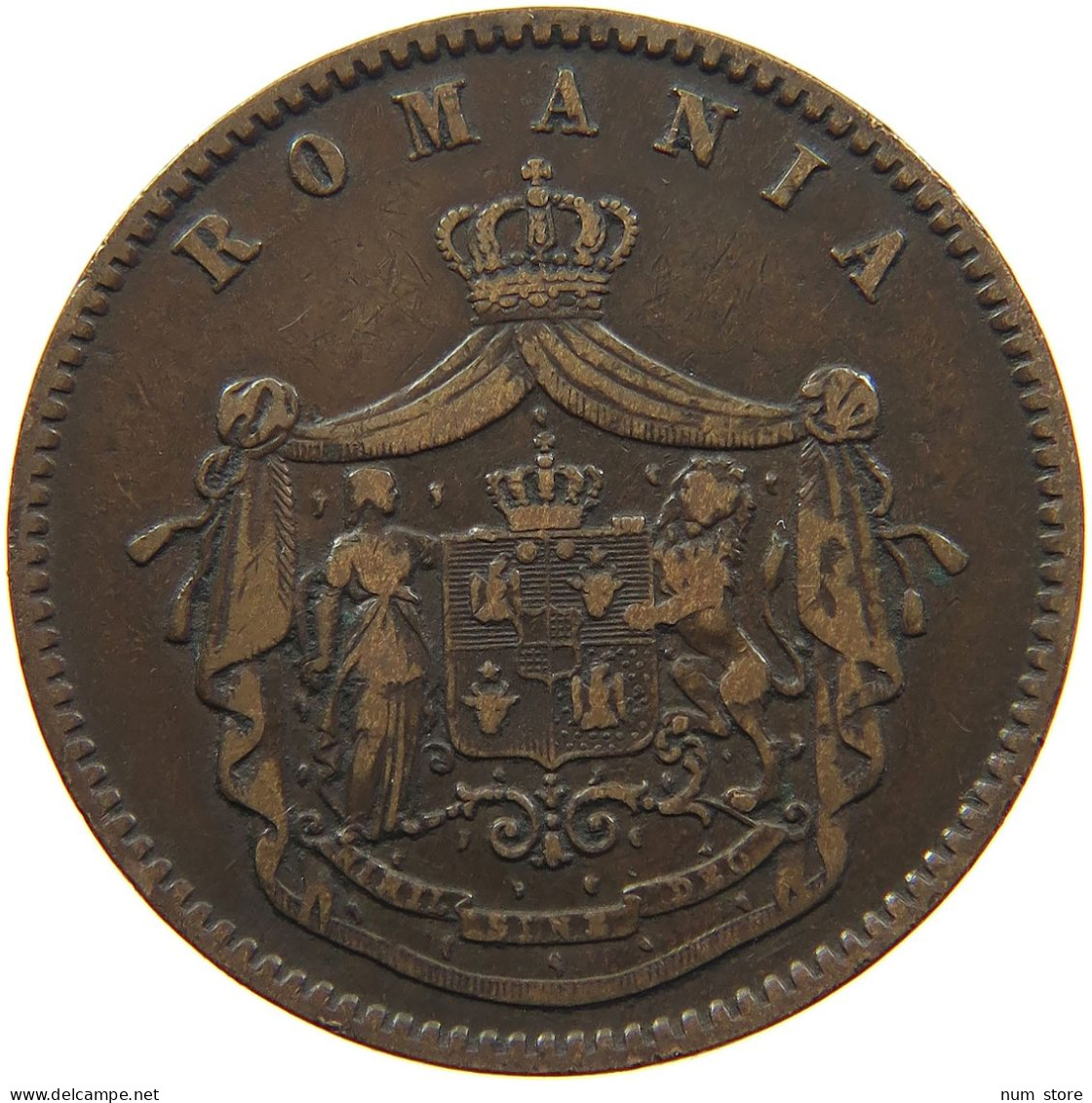 ROMANIA 10 BANI 1867 HEATON #s097 0141 - Rumania