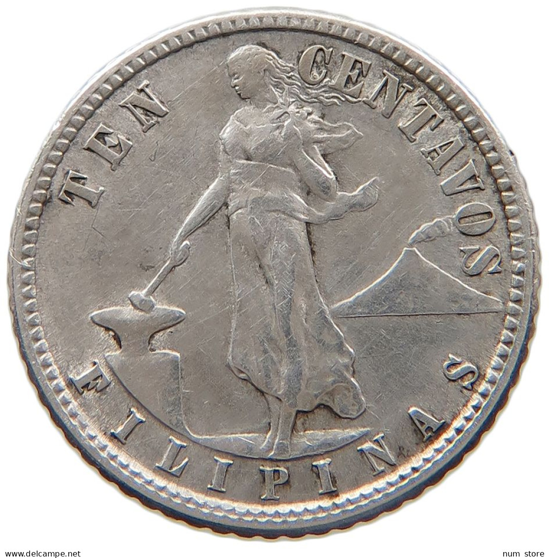 PHILIPPINES 10 CENTAVOS 1944 D #s100 0733 - Philippinen