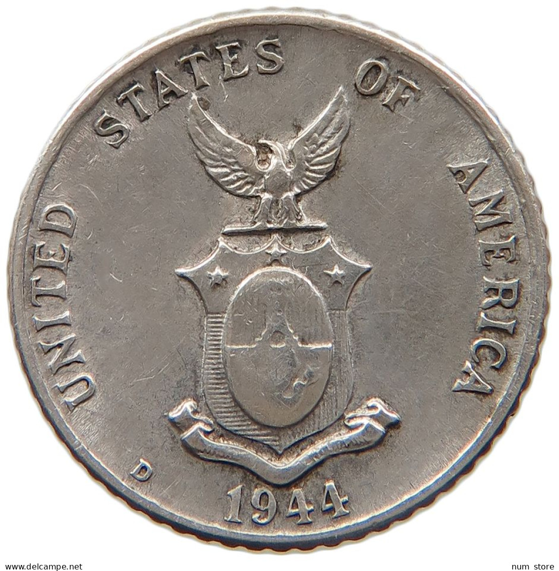 PHILIPPINES 10 CENTAVOS 1944 D #s100 0733 - Philippines