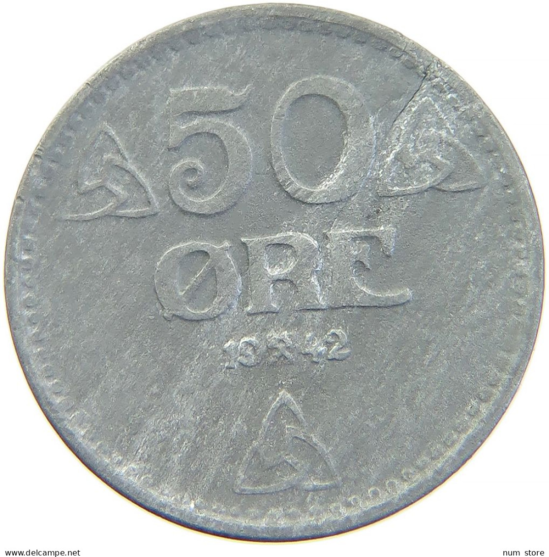 NORWAY 50 ÖRE 1942 #s100 0487 - Noorwegen