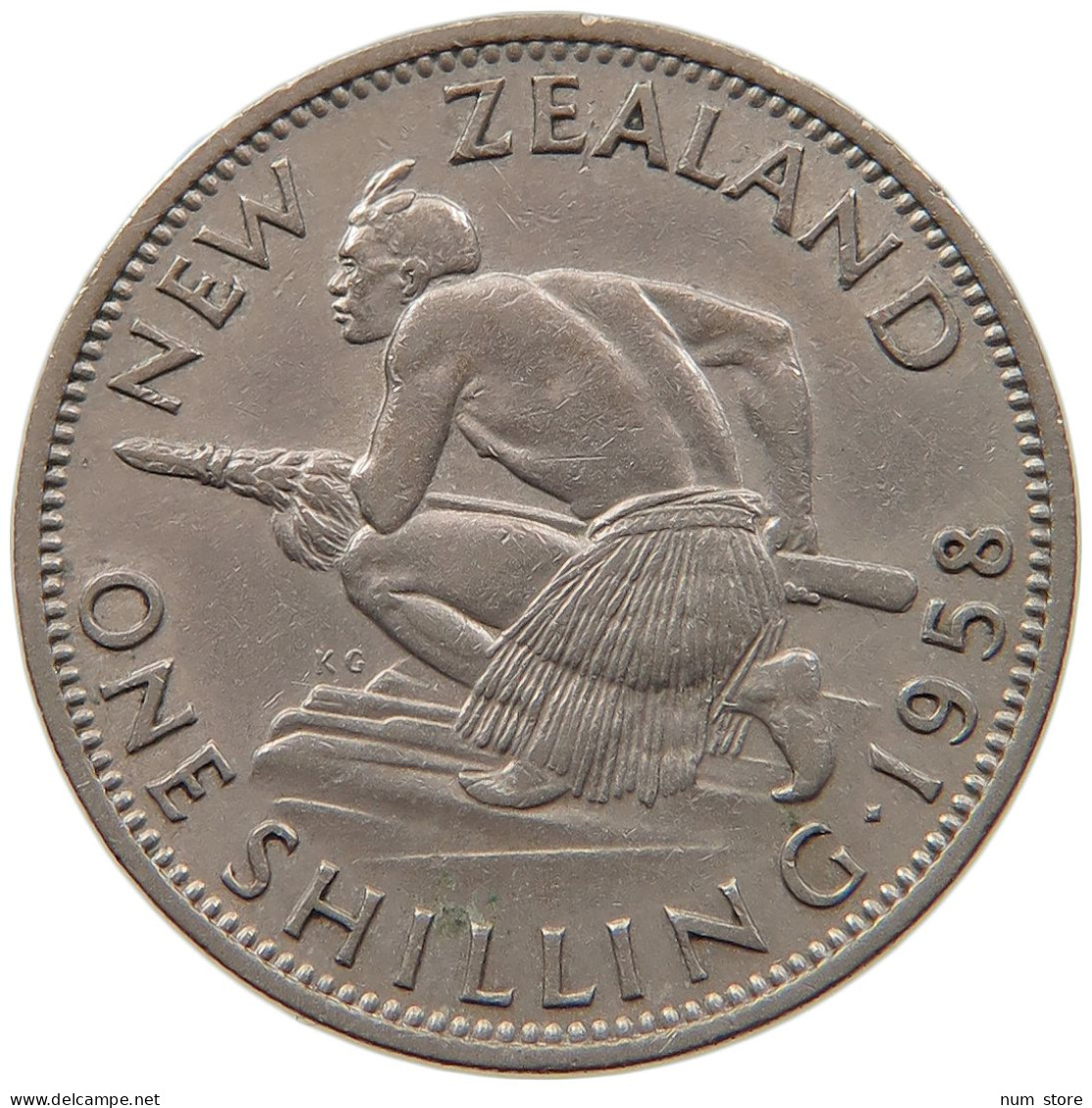 NEW ZEALAND SHILLING 1958 #s095 0521 - Nieuw-Zeeland