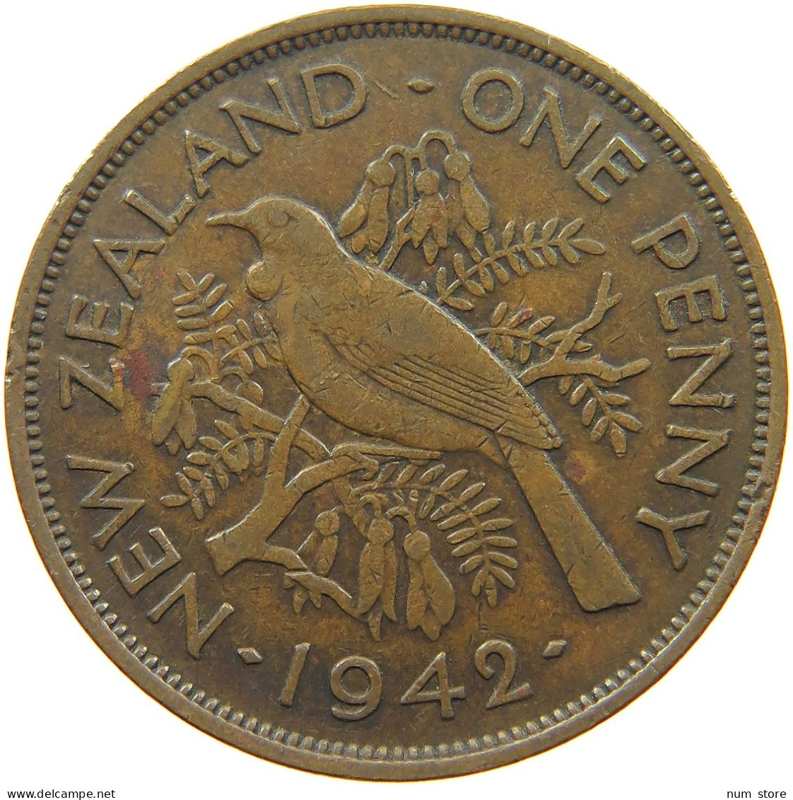 NEW ZEALAND PENNY 1942 #s099 0257 - New Zealand