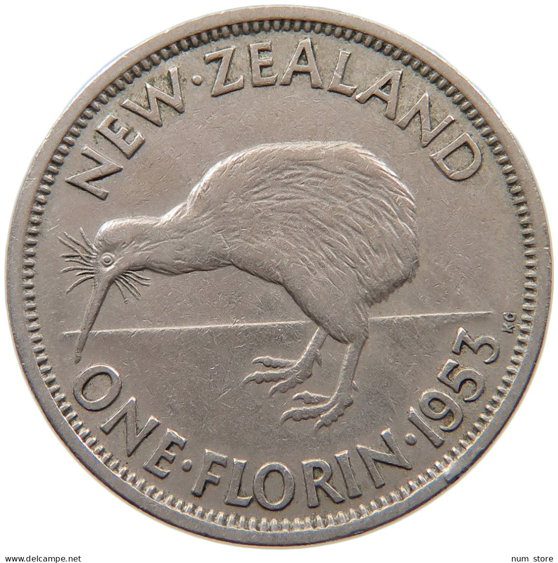 NEW ZEALAND FLORIN 1953 #s097 0393 - New Zealand