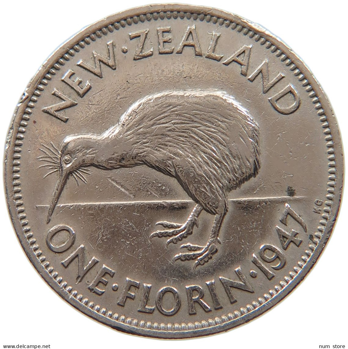NEW ZEALAND FLORIN 1947 #s099 0241 - New Zealand