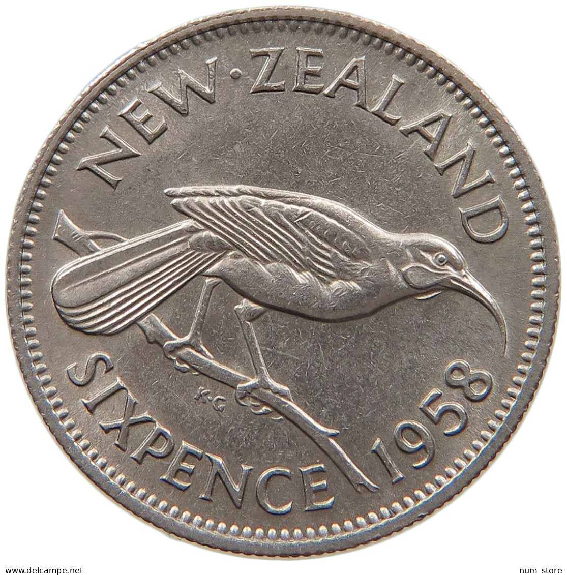 NEW ZEALAND 6 PENCE 1958 #s091 0527 - Nueva Zelanda