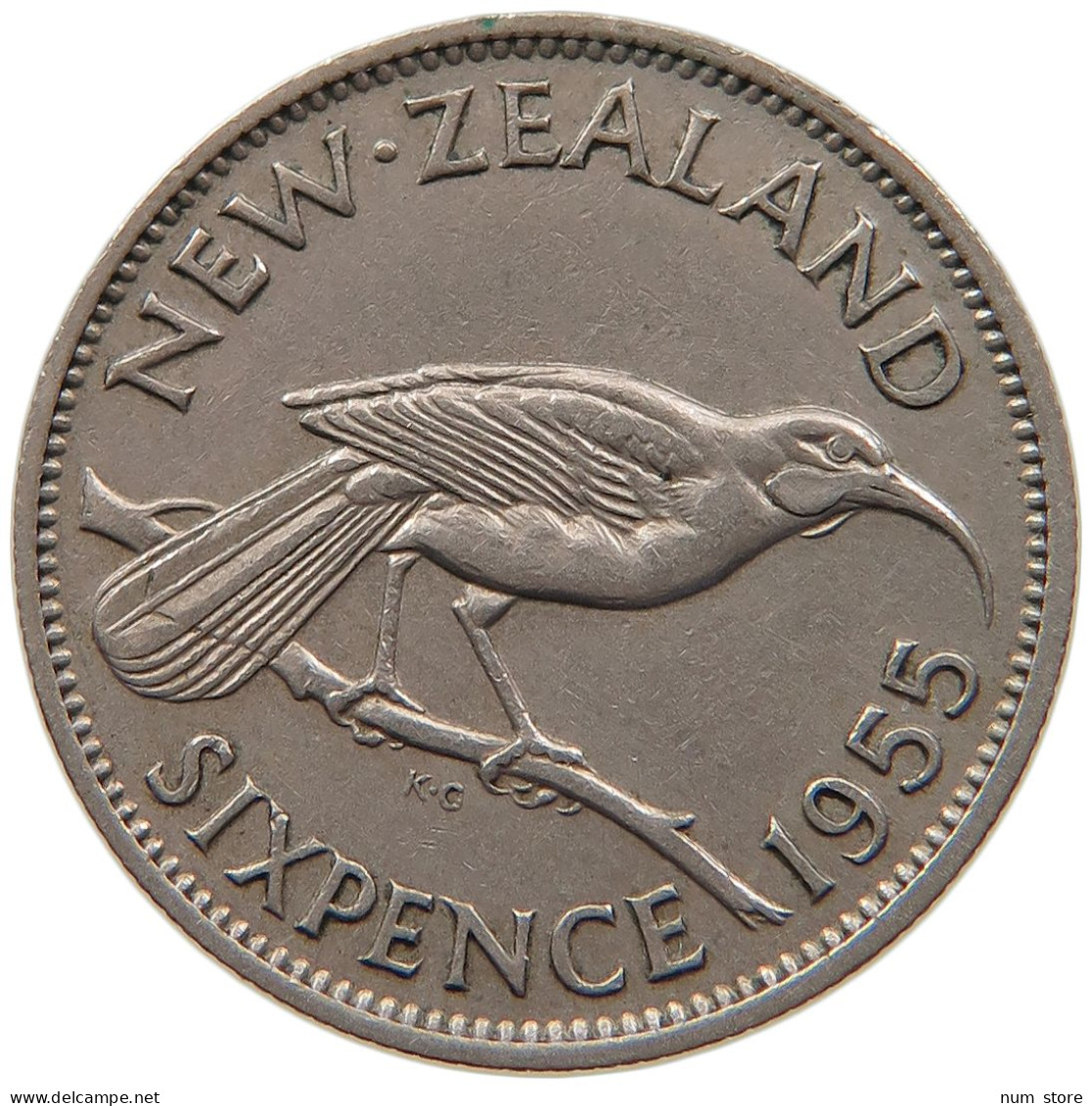 NEW ZEALAND 6 PENCE 1955 #s091 0519 - Neuseeland