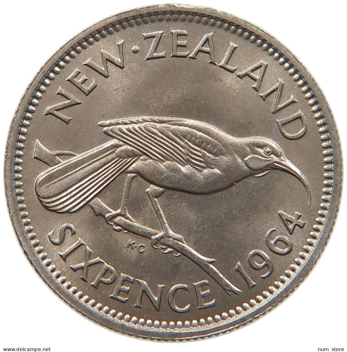 NEW ZEALAND 6 PENCE 1964 #s091 0525 - Nueva Zelanda