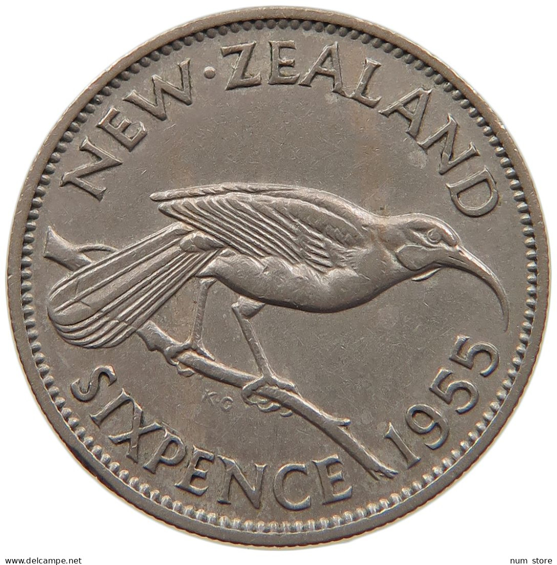 NEW ZEALAND 6 PENCE 1955 #s096 0383 - Neuseeland