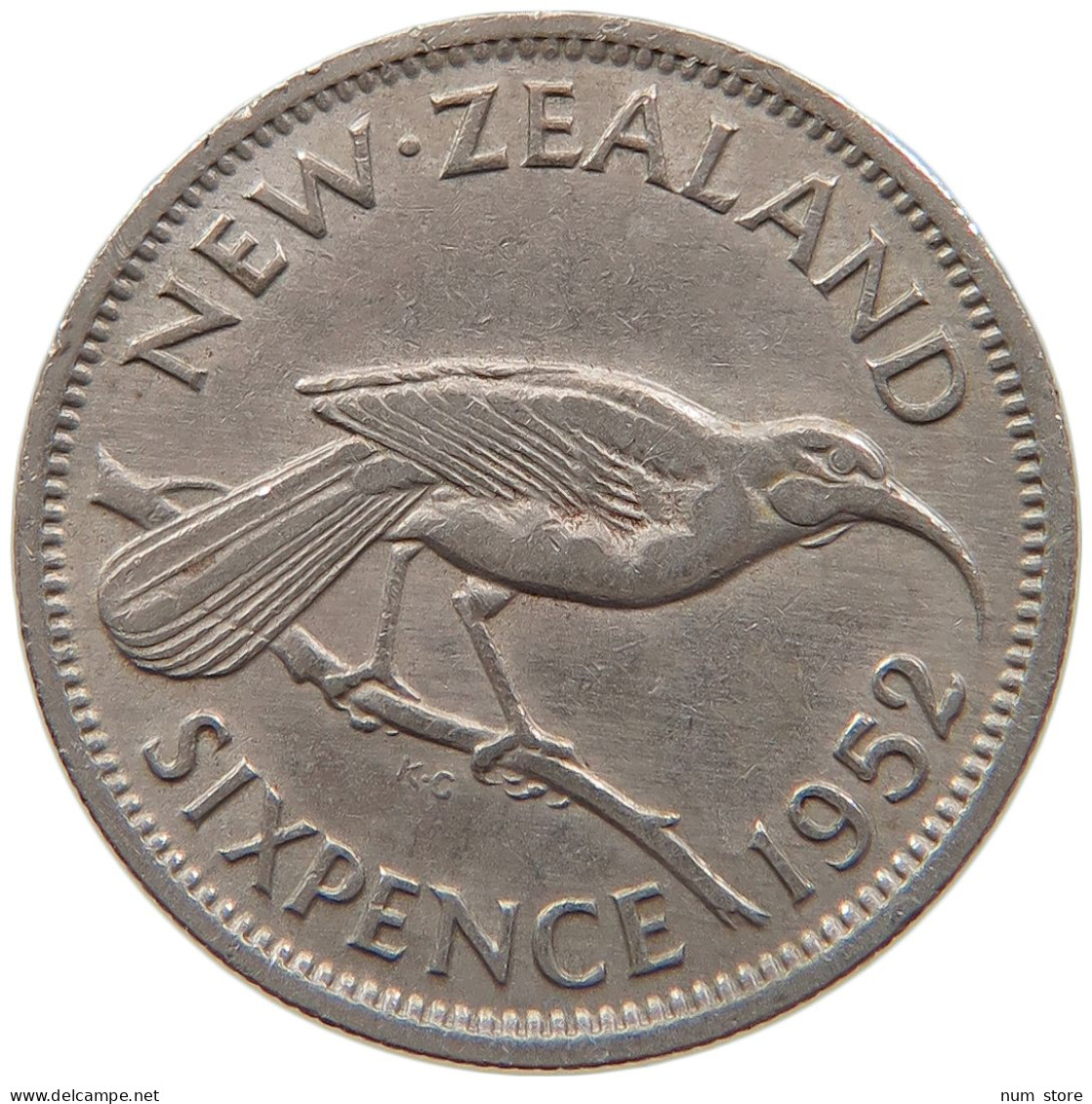 NEW ZEALAND 6 PENCE 1952 #s096 0381 - New Zealand