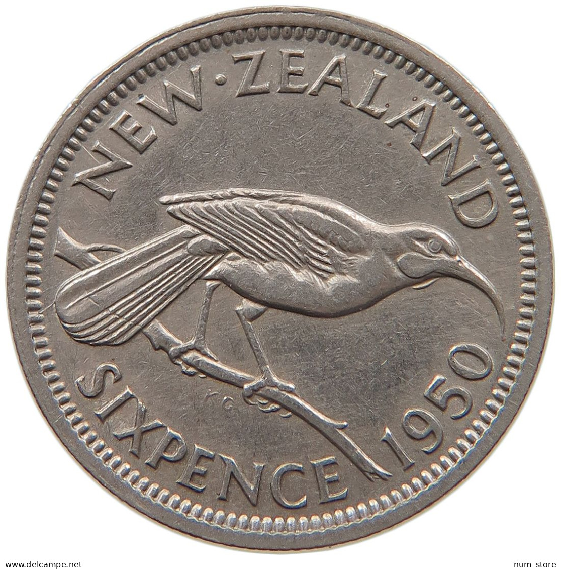 NEW ZEALAND 6 PENCE 1950 #s091 0533 - Neuseeland