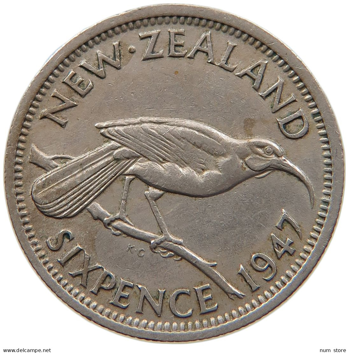 NEW ZEALAND 6 PENCE 1947 #s091 0535 - New Zealand