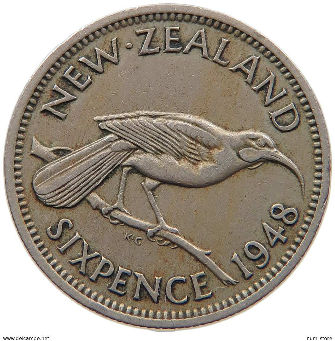 NEW ZEALAND 6 PENCE 1948 #s091 0529 - New Zealand