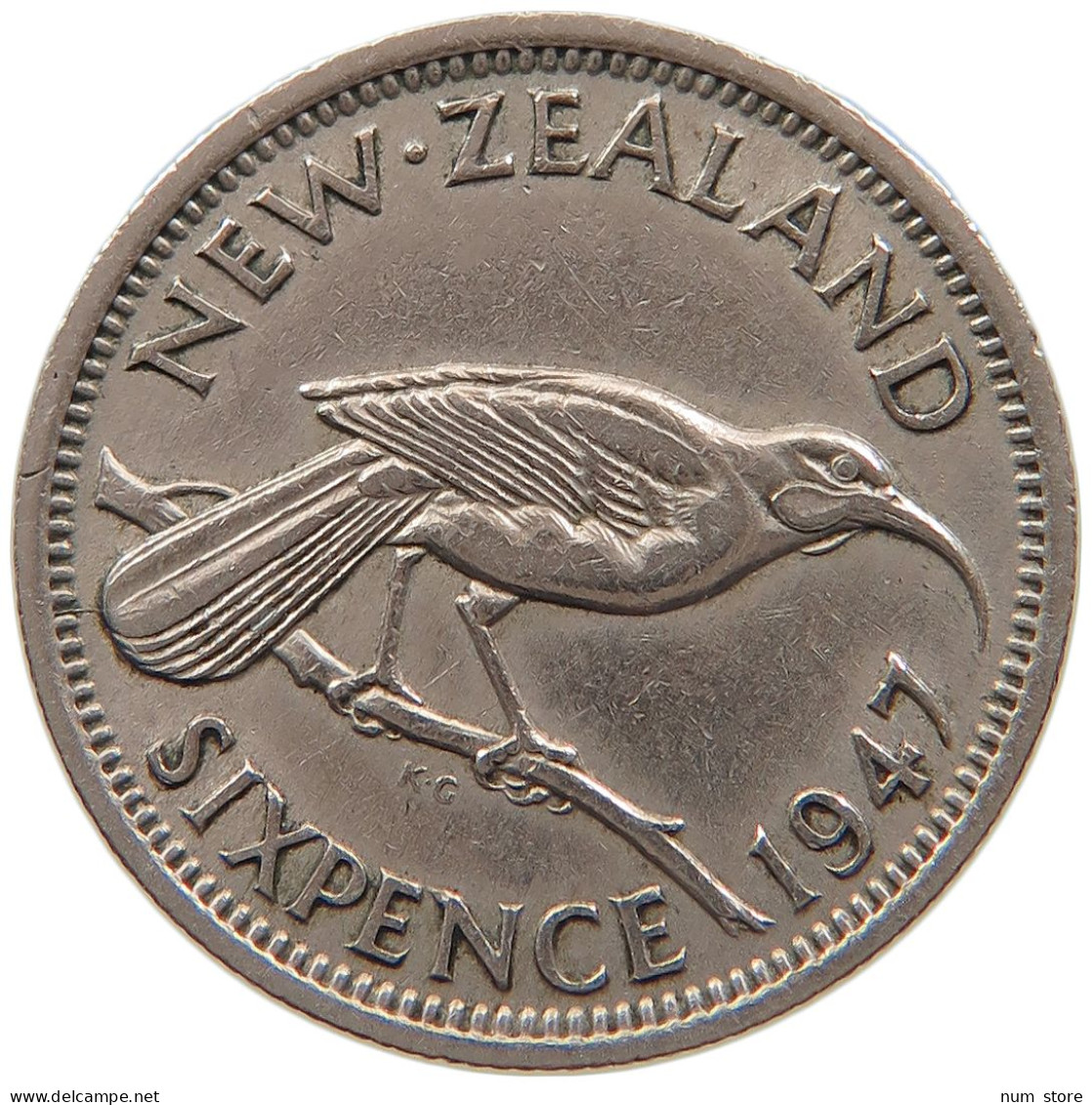 NEW ZEALAND 6 PENCE 1947 #s096 0387 - Neuseeland