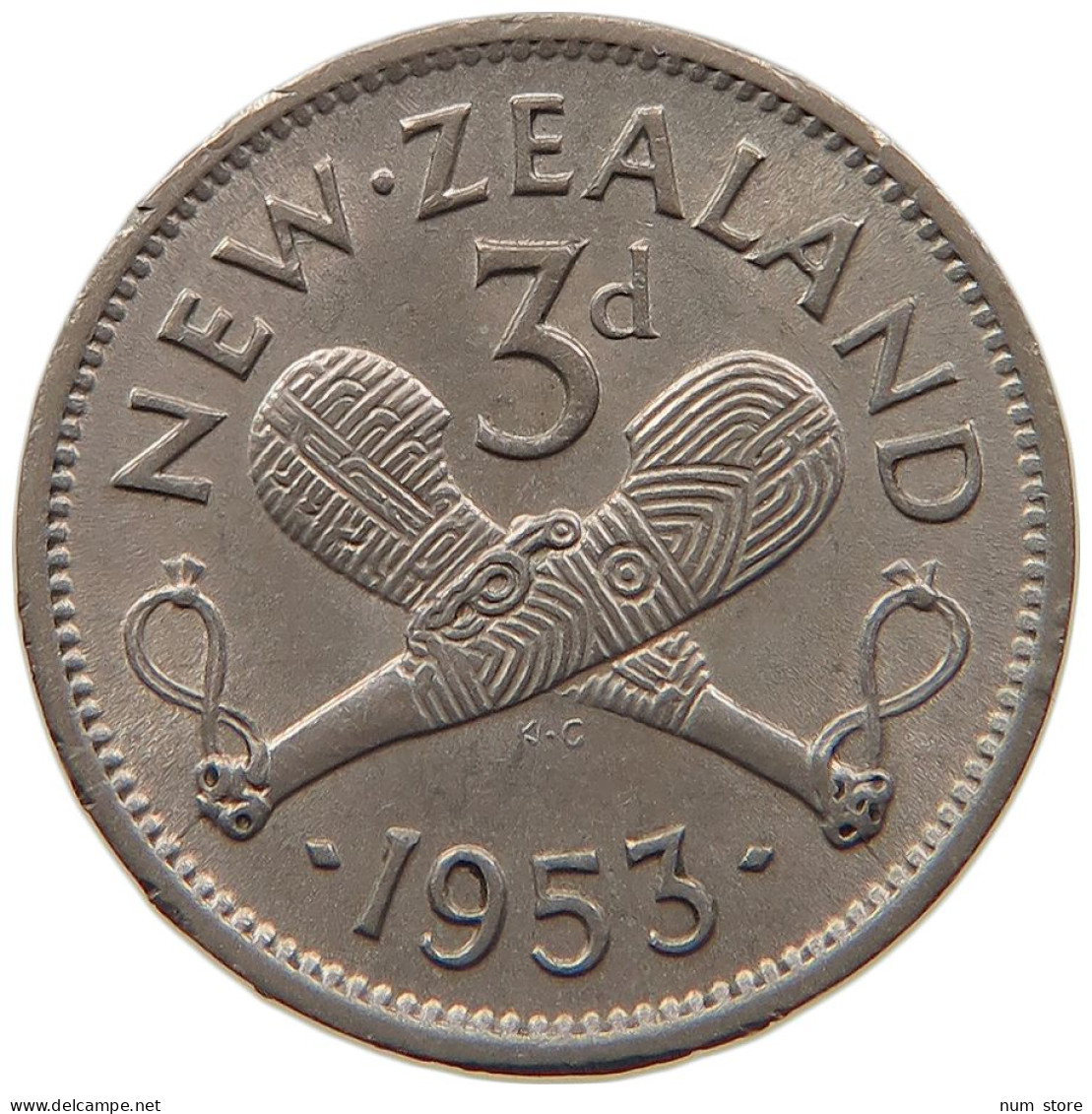 NEW ZEALAND 3 PENCE 1953 #s096 0405 - Nieuw-Zeeland