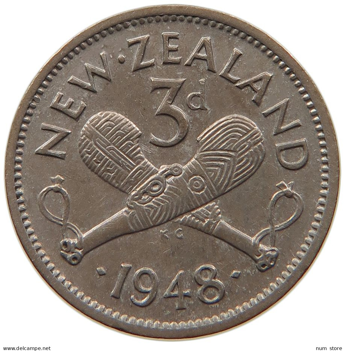 NEW ZEALAND 3 PENCE 1948 #s096 0399 - Nuova Zelanda