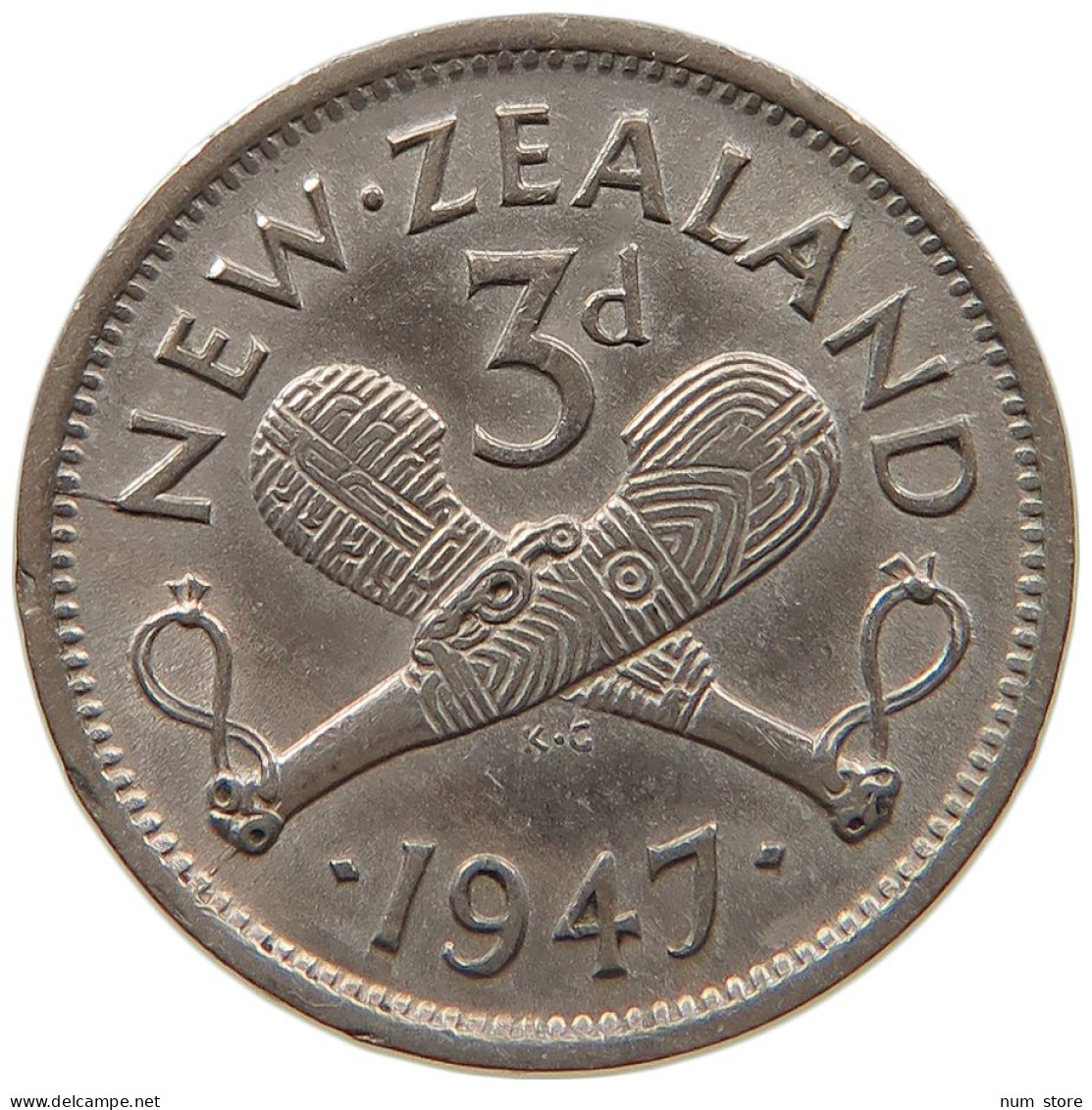 NEW ZEALAND 3 PENCE 1947 #s096 0397 - Nuova Zelanda