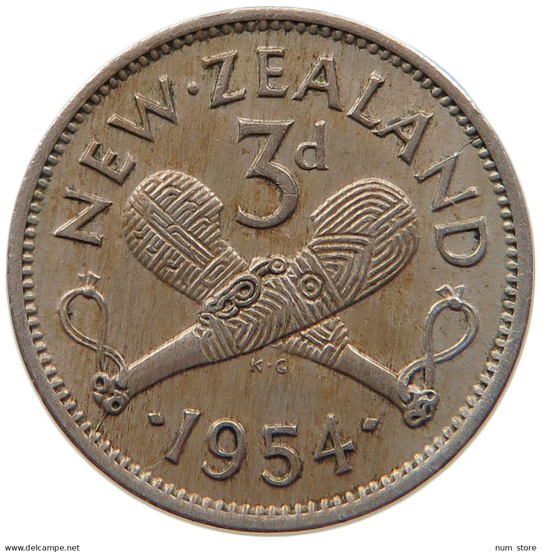 NEW ZEALAND 3 PENCE 1954 #s091 0541 - Nouvelle-Zélande