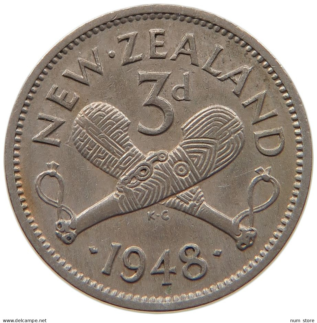NEW ZEALAND 3 PENCE 1948 #s091 0553 - Neuseeland