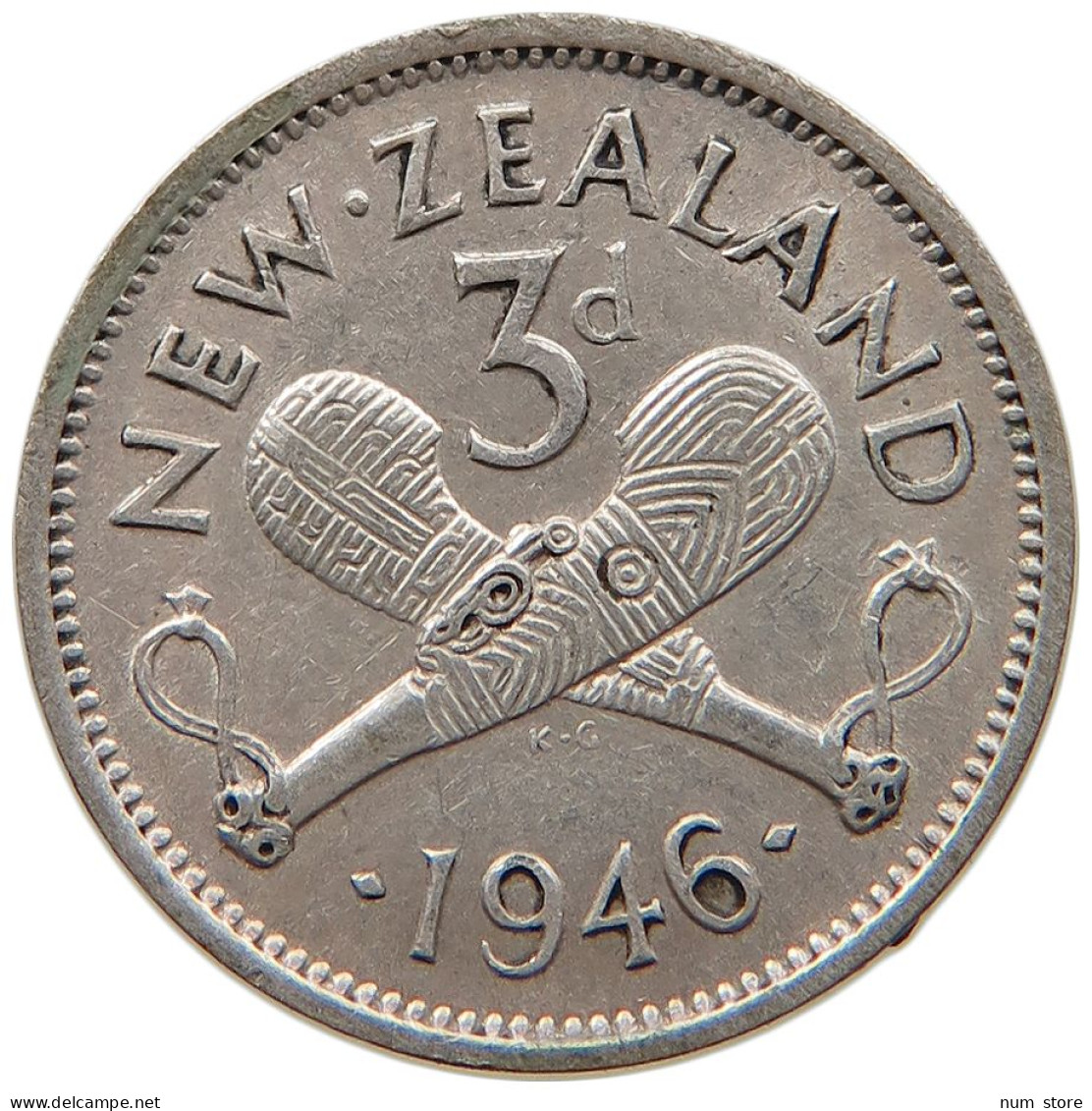 NEW ZEALAND 3 PENCE 1946 #s091 0511 - Nueva Zelanda