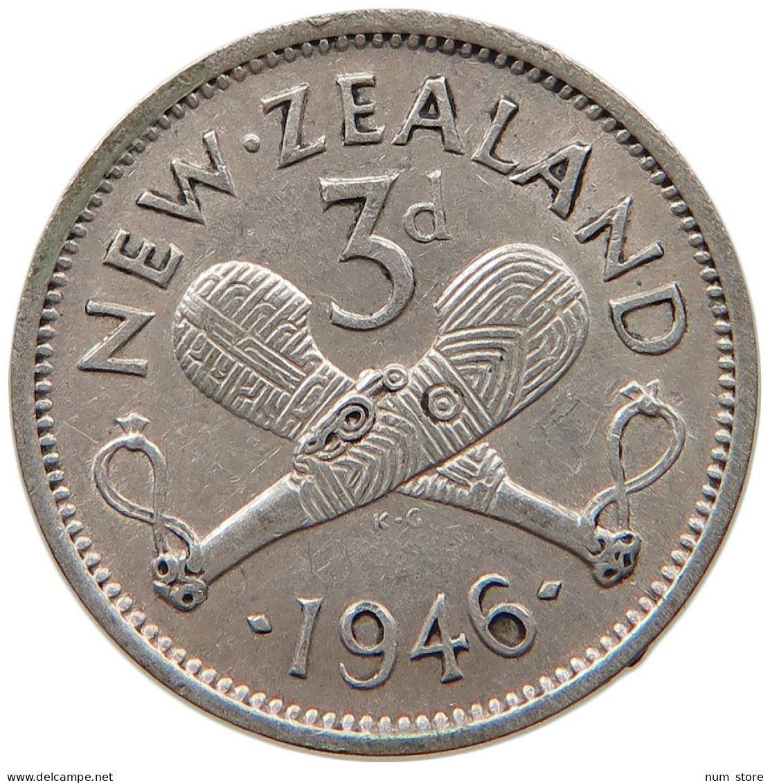 NEW ZEALAND 3 PENCE 1946 #s091 0511 - Neuseeland