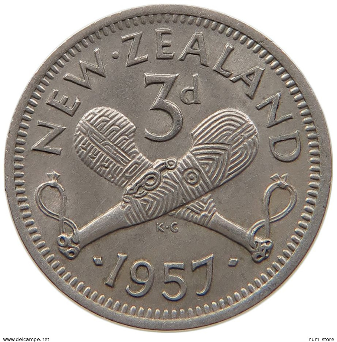 NEW ZEALAND 3 PENCE 1957 #s091 0549 - Nieuw-Zeeland