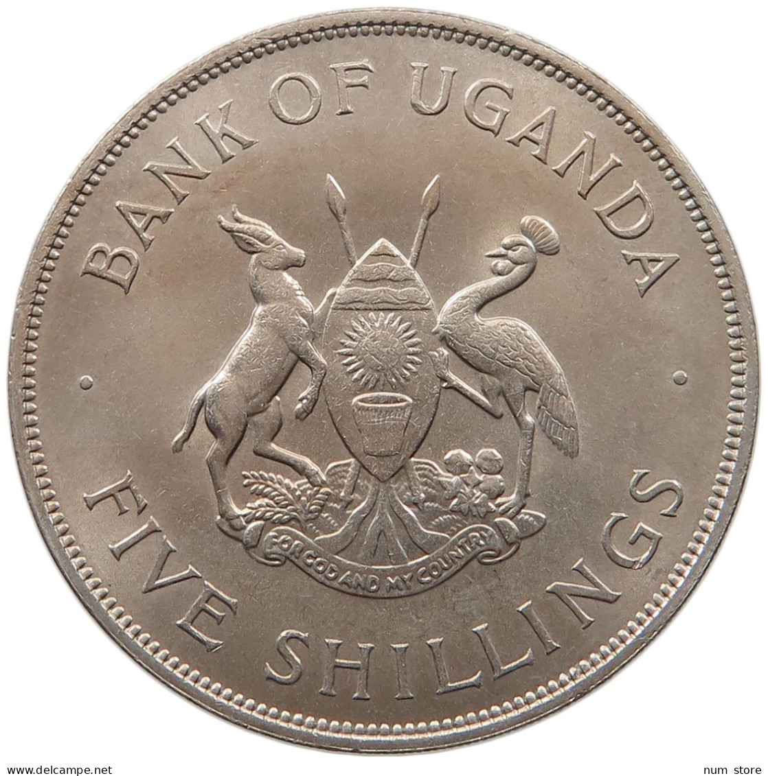 UGANDA 5 SHILLINGS 1968 #alb065 0437 - Uganda