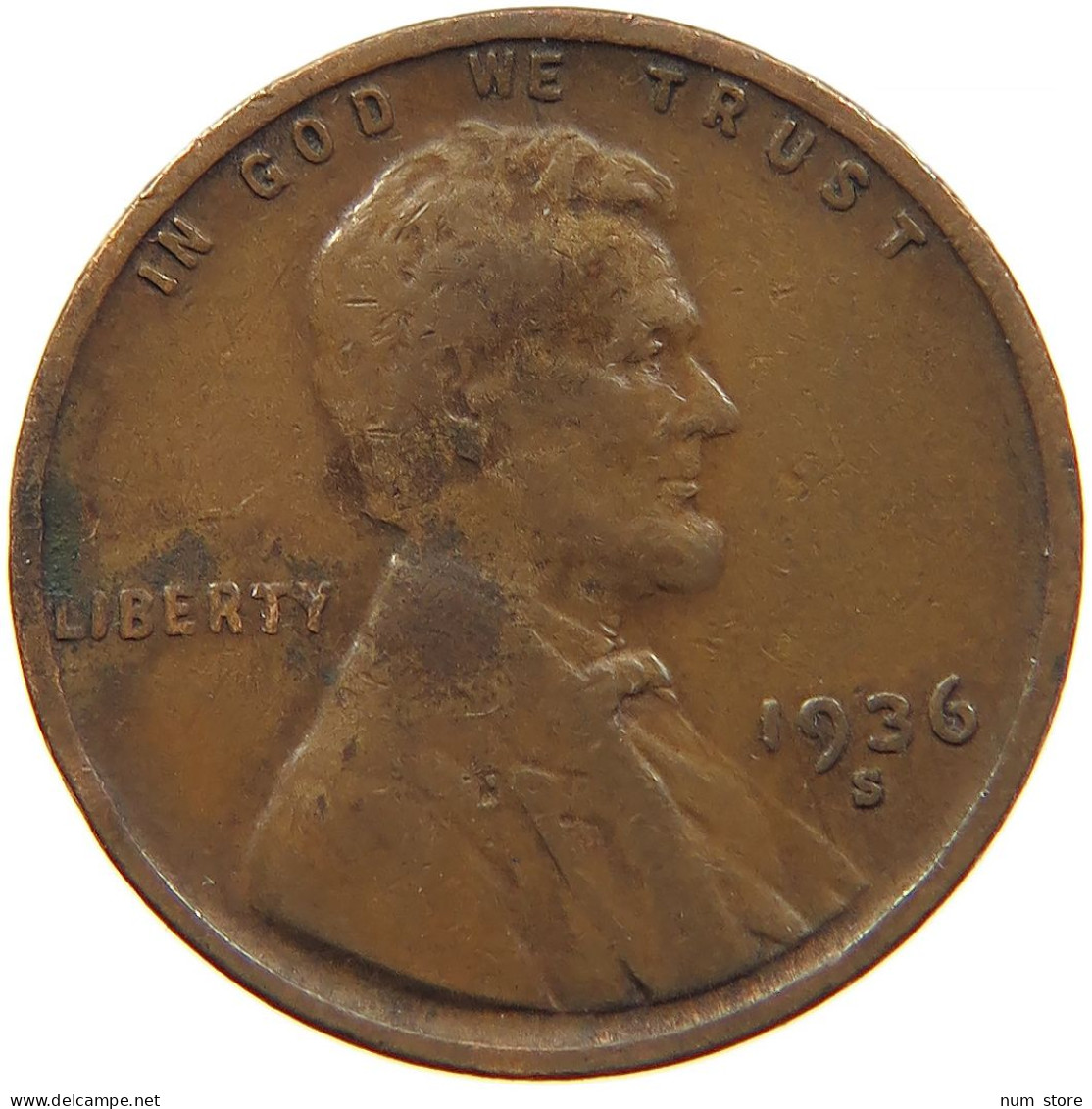 UNITED STATES OF AMERICA CENT 1936 S LINCOLN #s094 0557 - 1909-1958: Lincoln, Wheat Ears Reverse