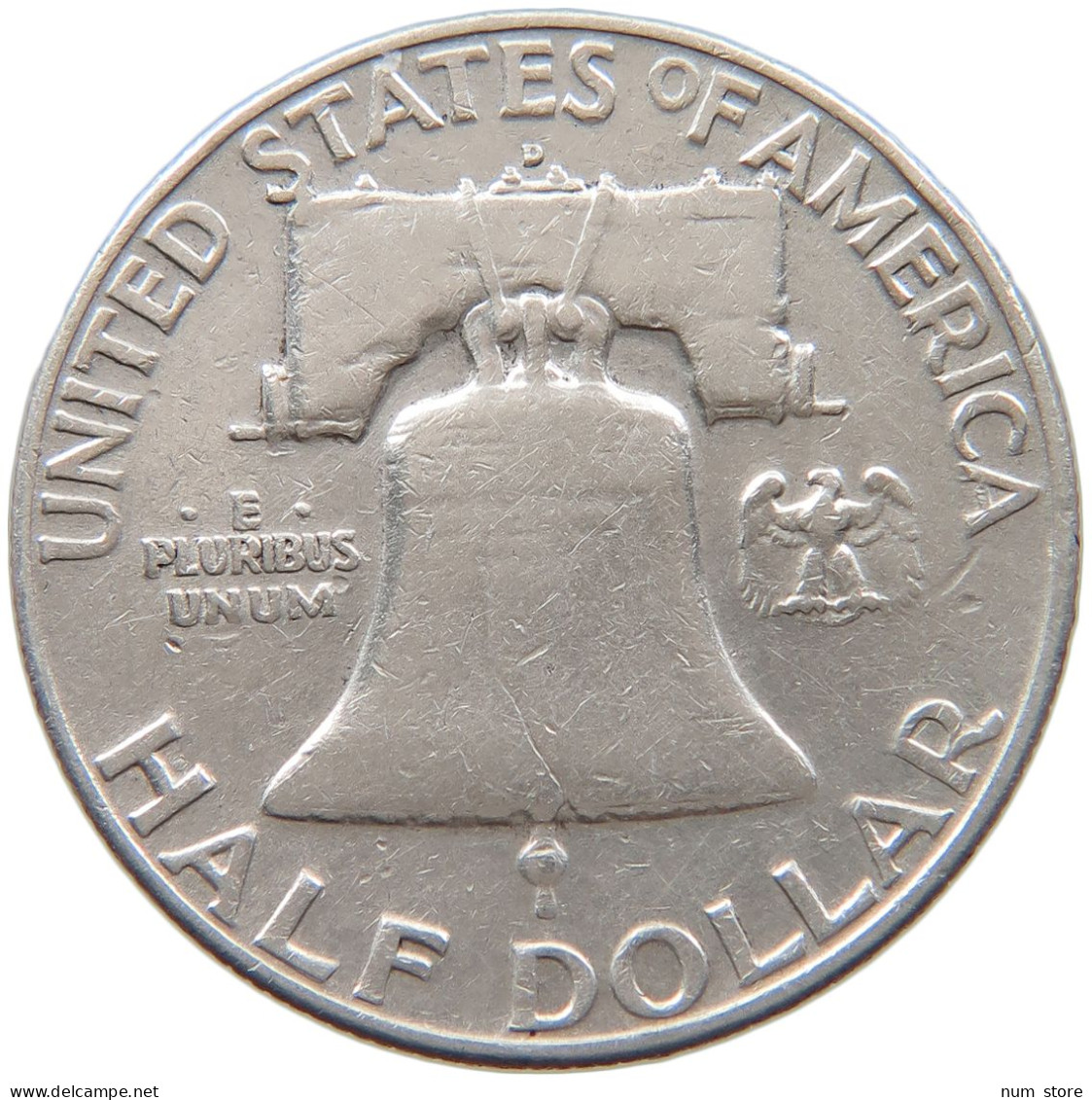 UNITED STATES OF AMERICA 1/2 DOLLAR 1953 D FRANKLIN #s093 0003 - 1948-1963: Franklin