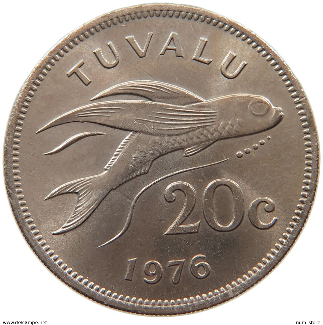 TUVALU 20 CENTS 1976 #s098 0203 - Tuvalu