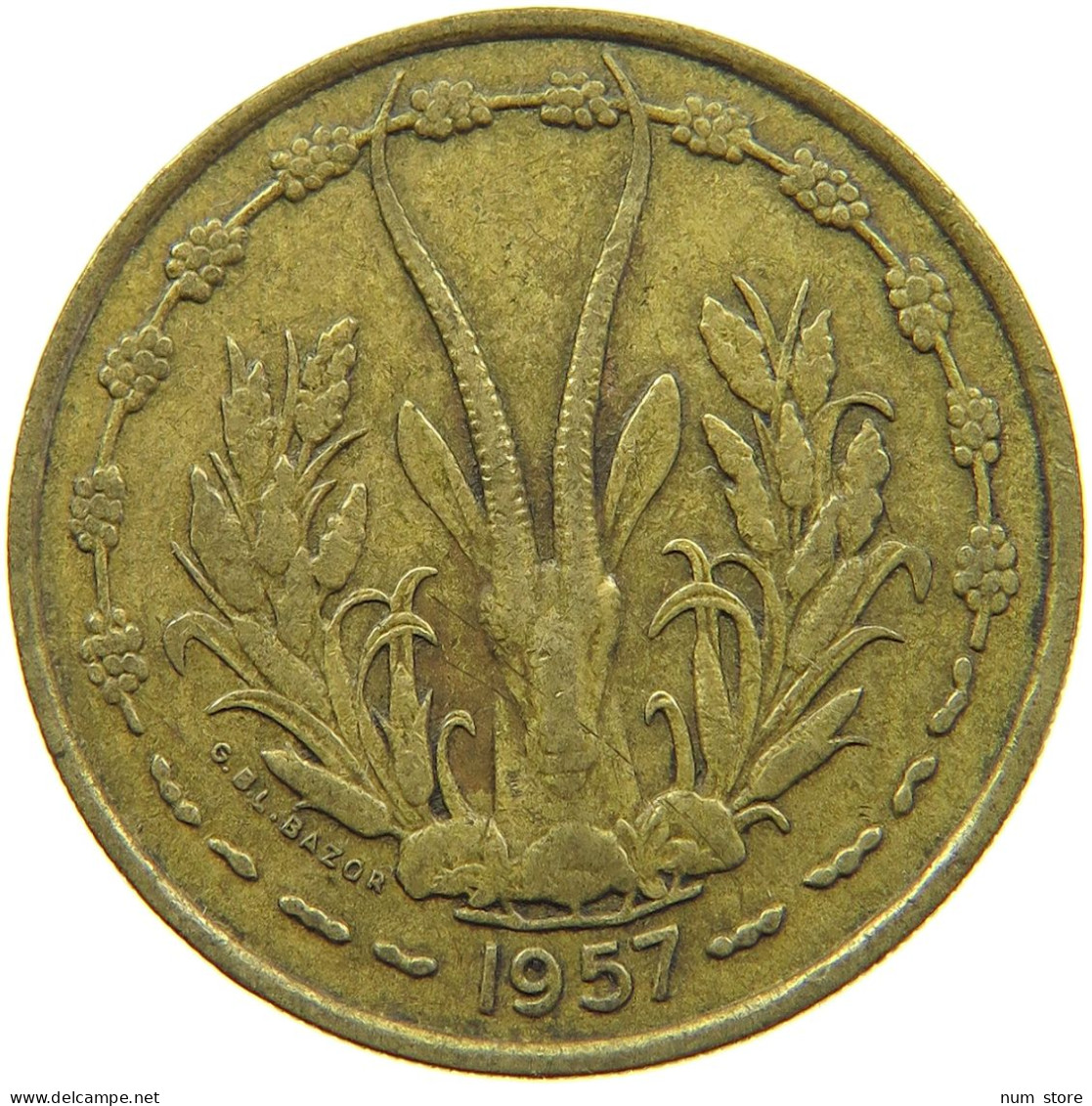 TOGO 25 FRANCS 1957 #s090 0357 - Togo