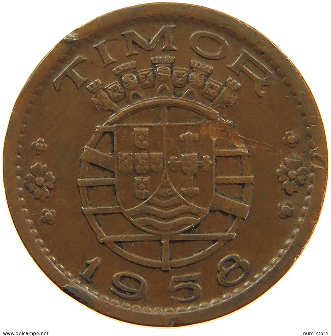 TIMOR 20 CENTAVOS 1958 #s096 0077 - Timor