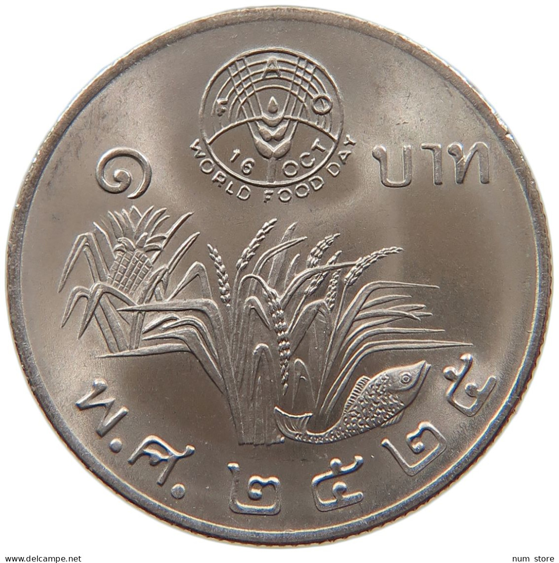 THAILAND 1 BAHT 2525 #s097 0077 - Tailandia