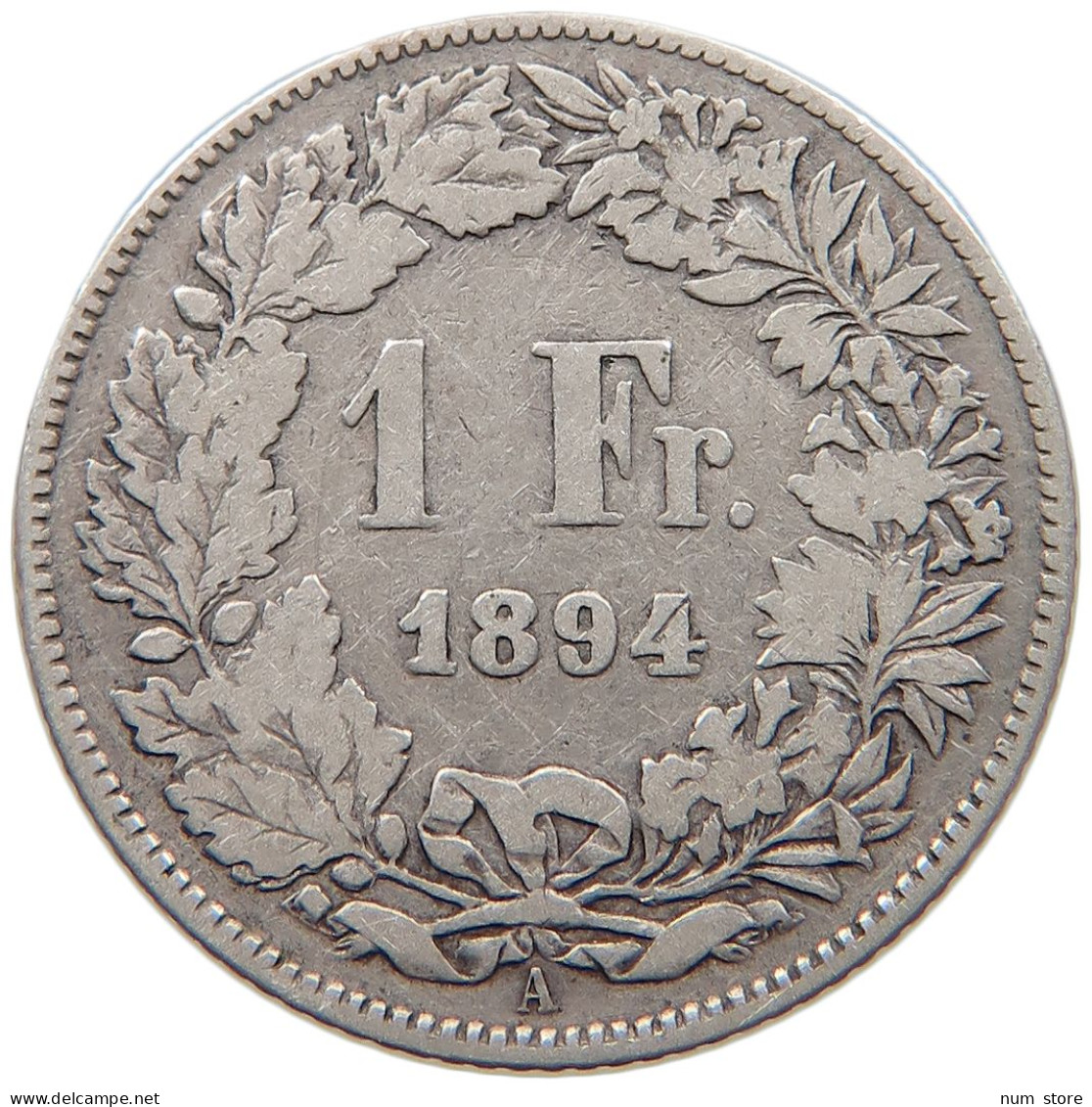 SWITZERLAND FRANC 1894 #s094 0175 - 1 Franc