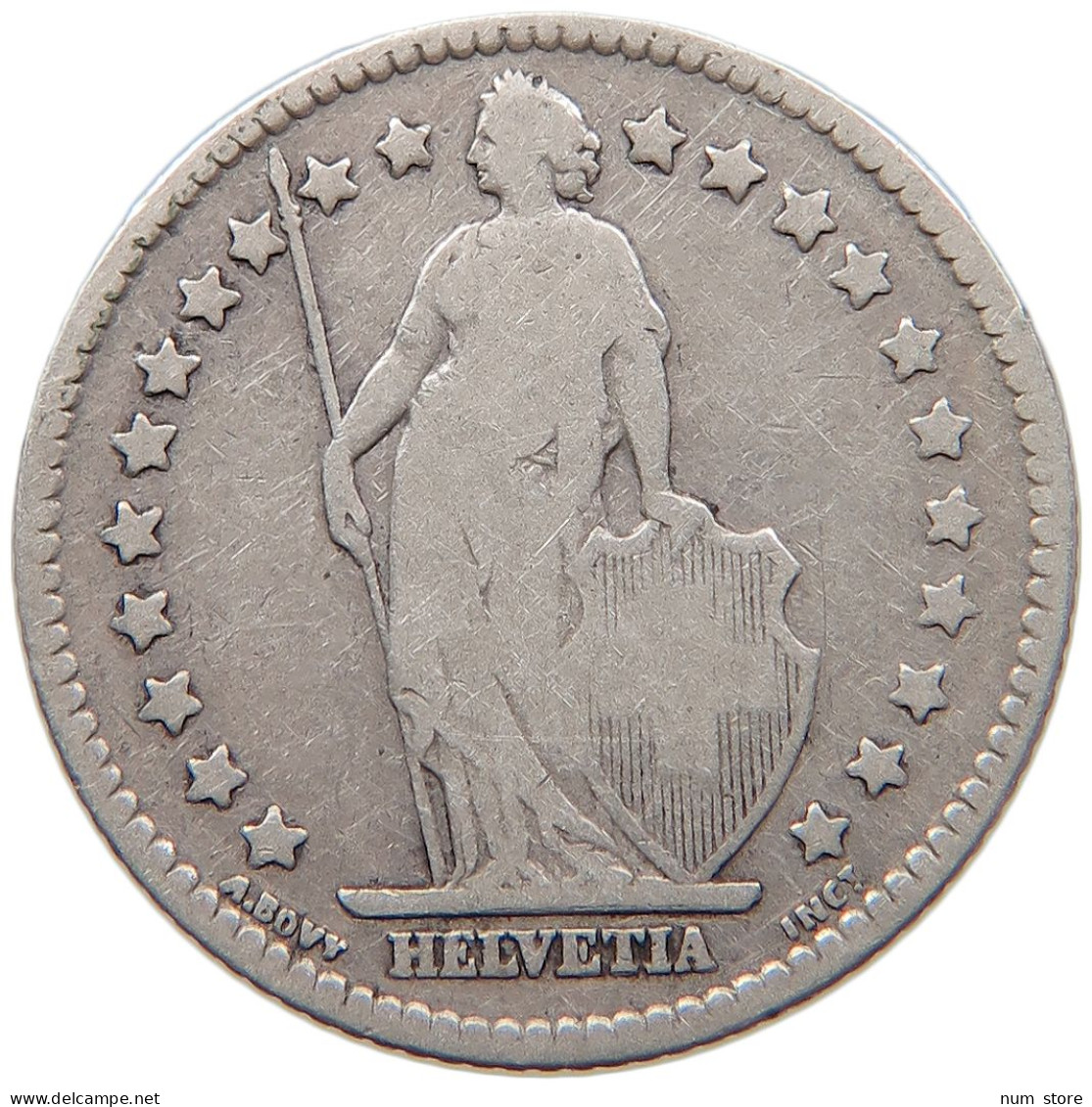 SWITZERLAND FRANC 1894 #s094 0175 - 1 Franc