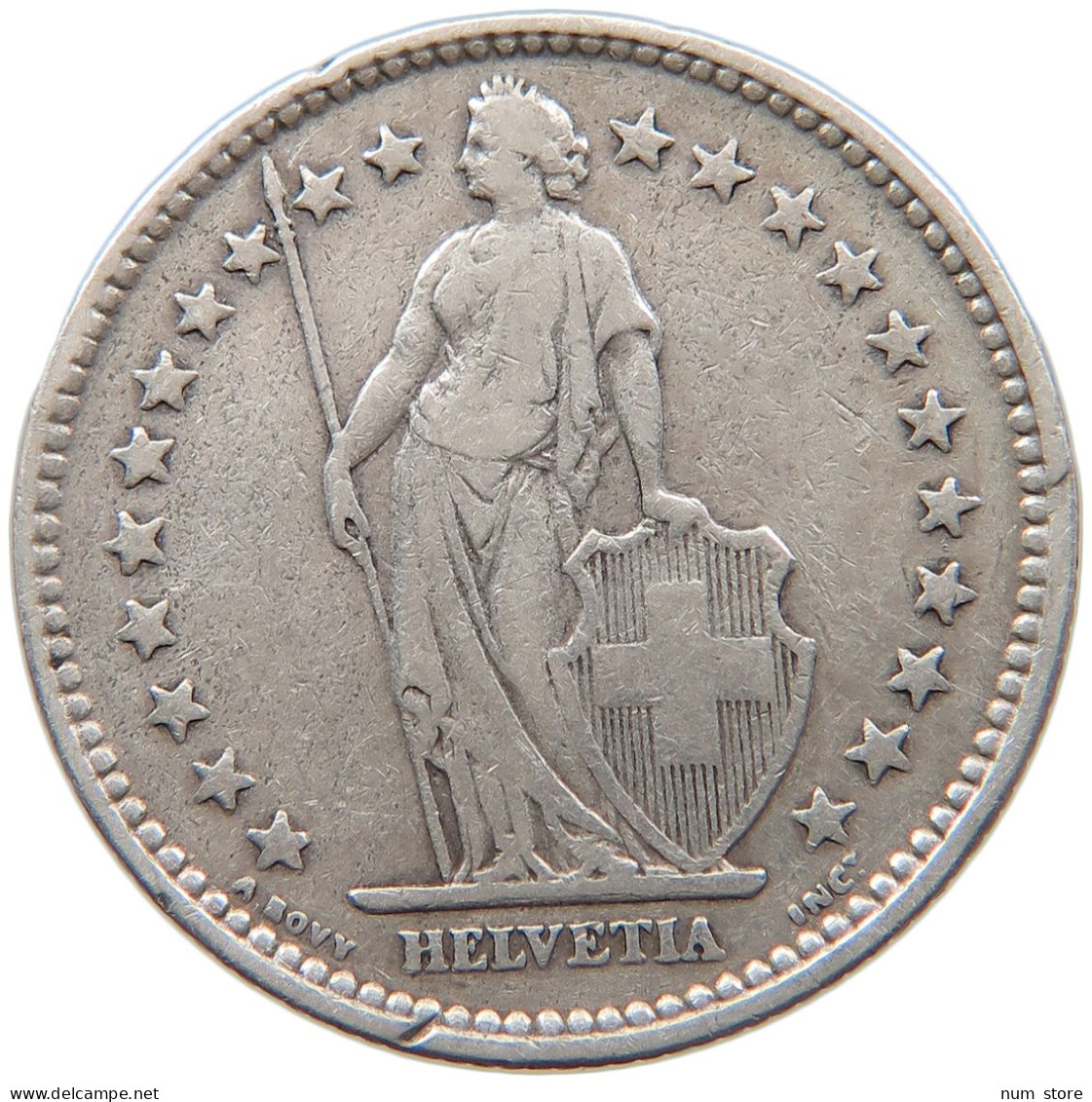 SWITZERLAND 2 FRANCS 1920 #s094 0099 - 2 Francs