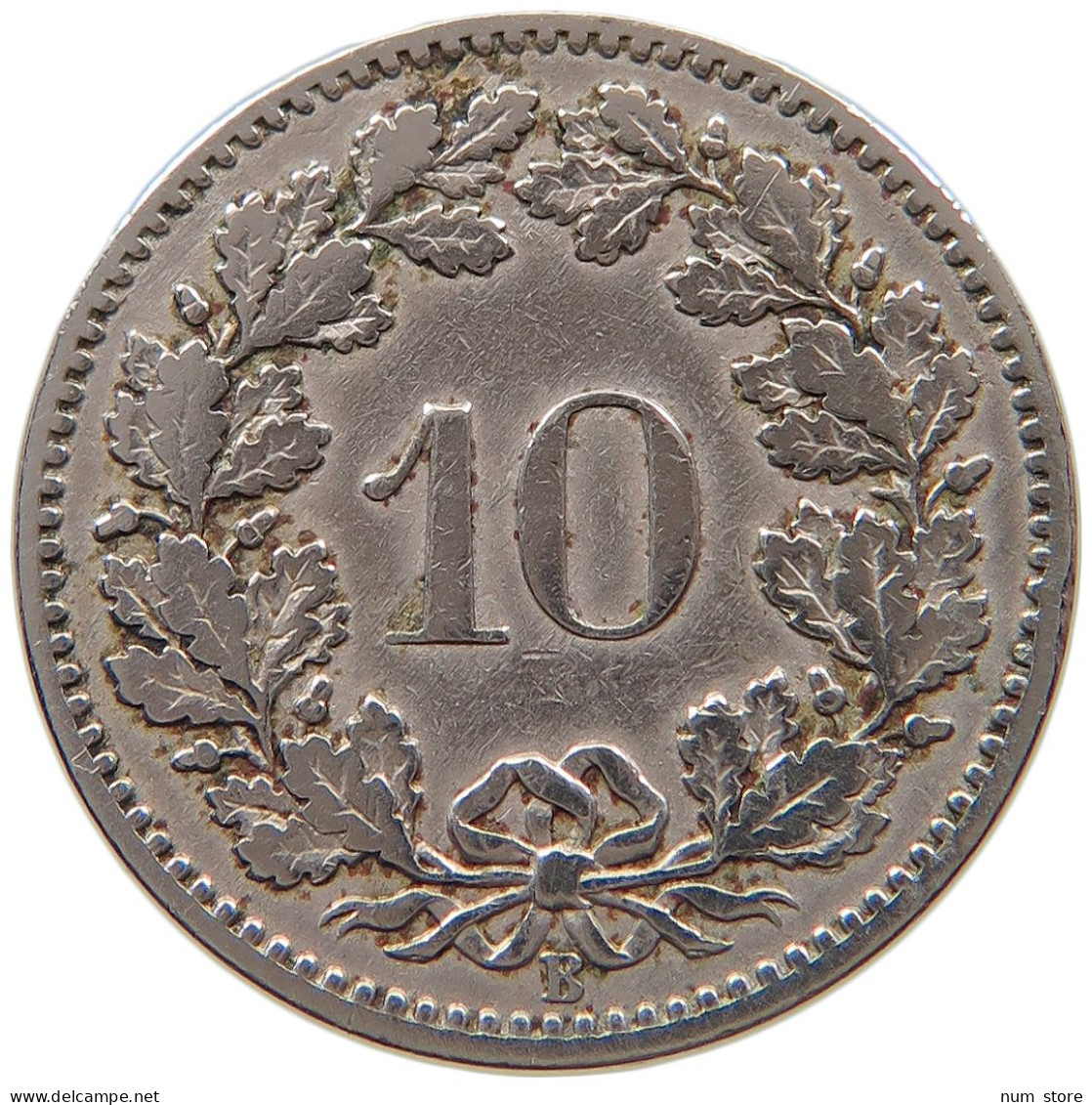 SWITZERLAND 10 RAPPEN 1881 #s100 0047 - 10 Rappen