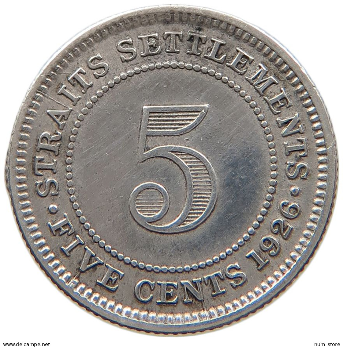 STRAITS SETTLEMENTS 5 CENTS 1926 #s100 0641 - Maleisië