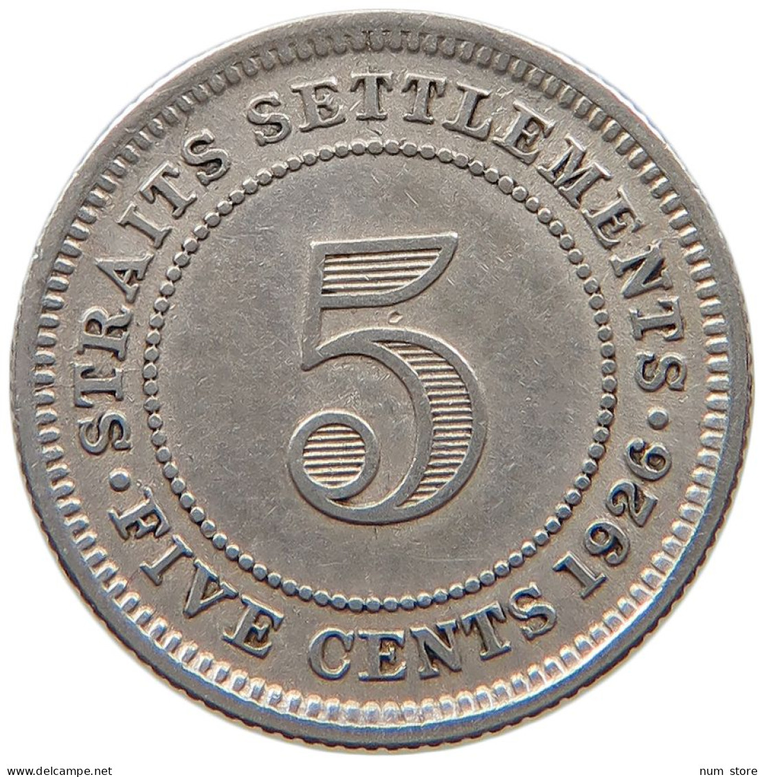 STRAITS SETTLEMENTS 5 CENTS 1926 #s100 0637 - Malaysie